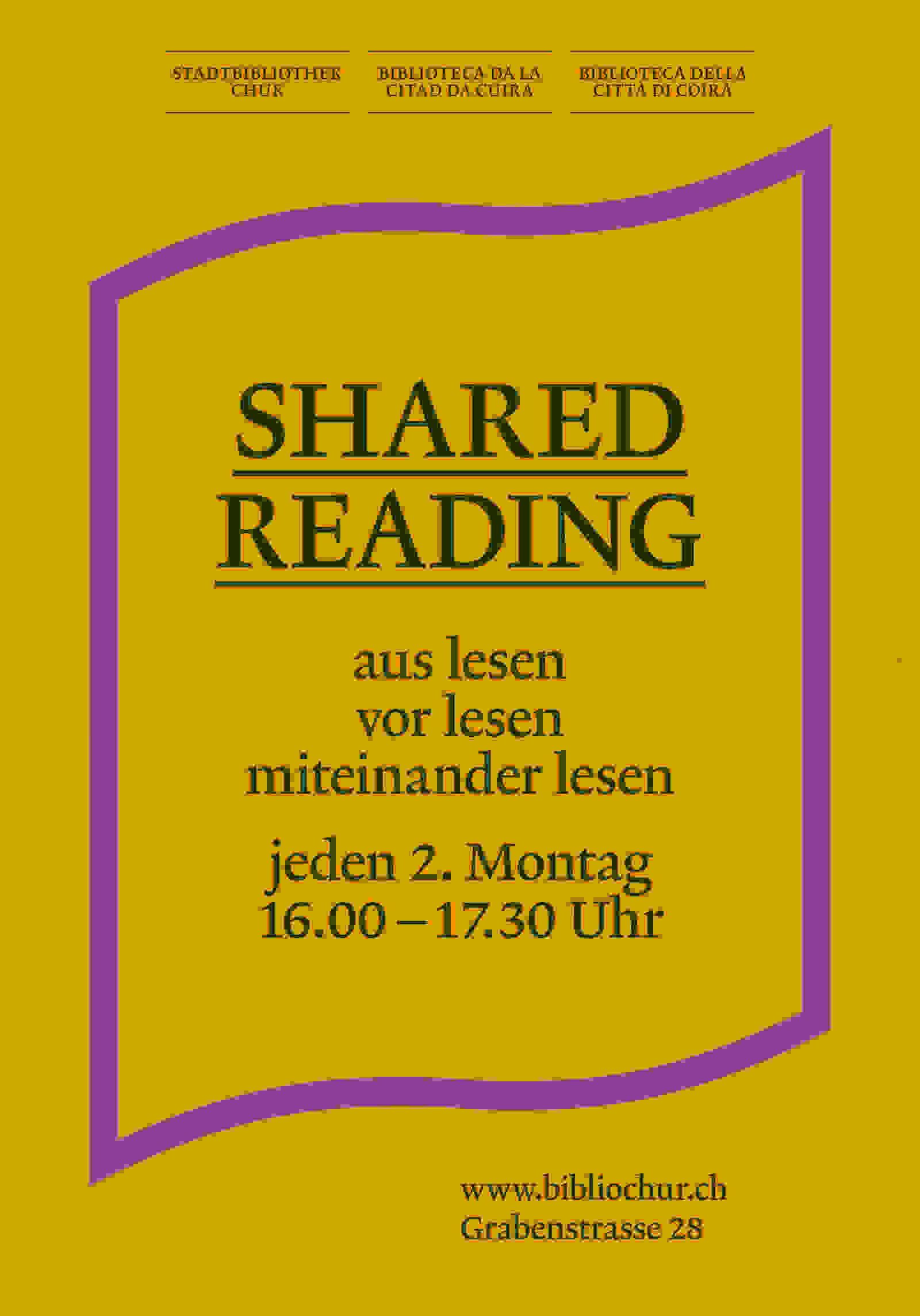 Agenda und Plakate Stadtbibliothek Chur