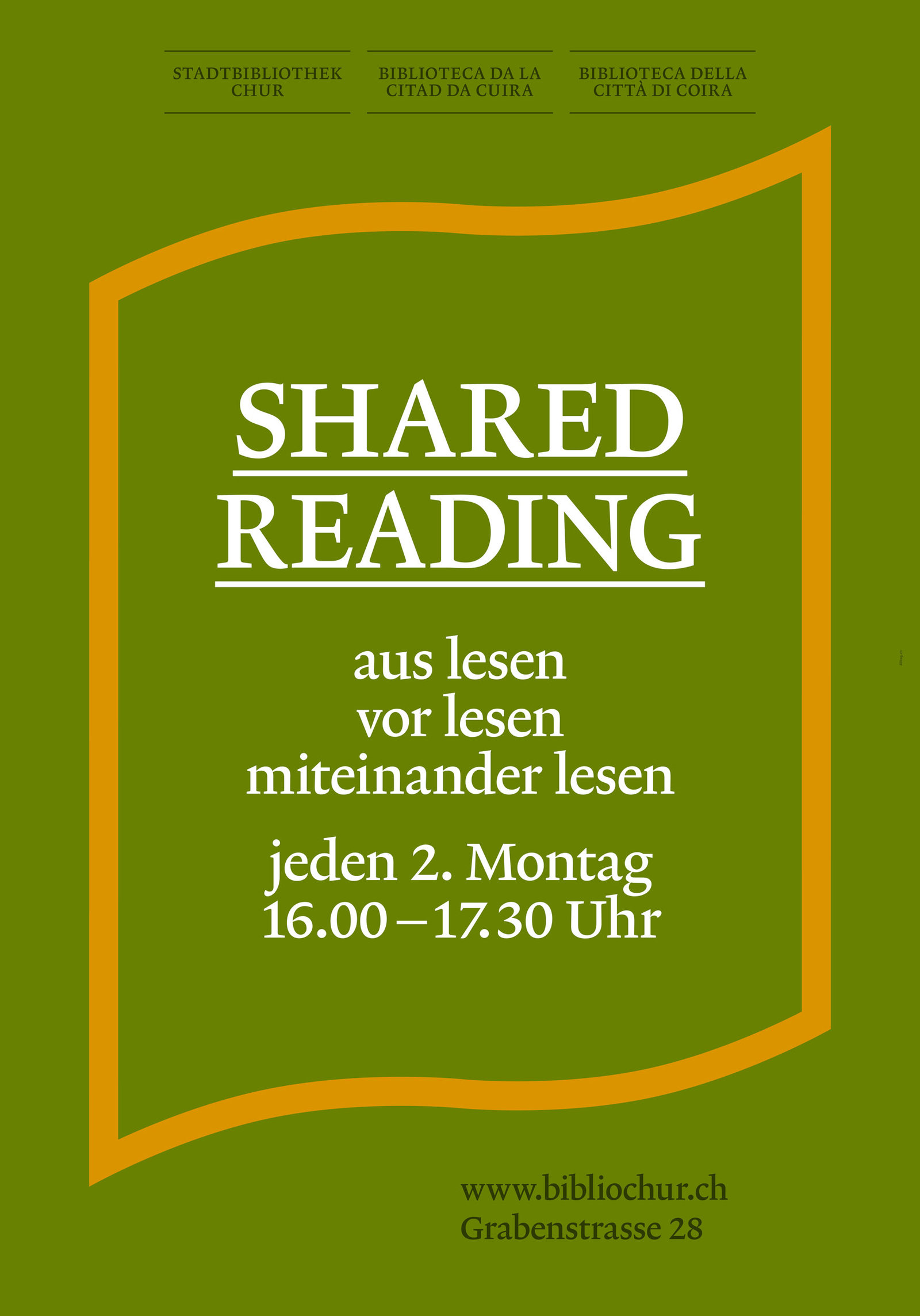 Agenda und Plakate Stadtbibliothek Chur