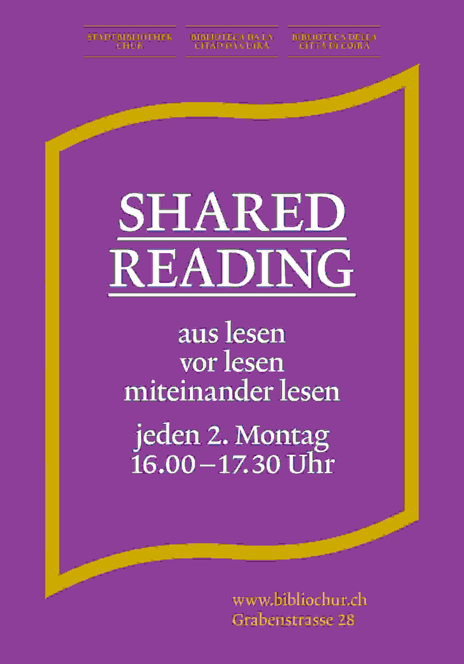 Agenda und Plakate Stadtbibliothek Chur