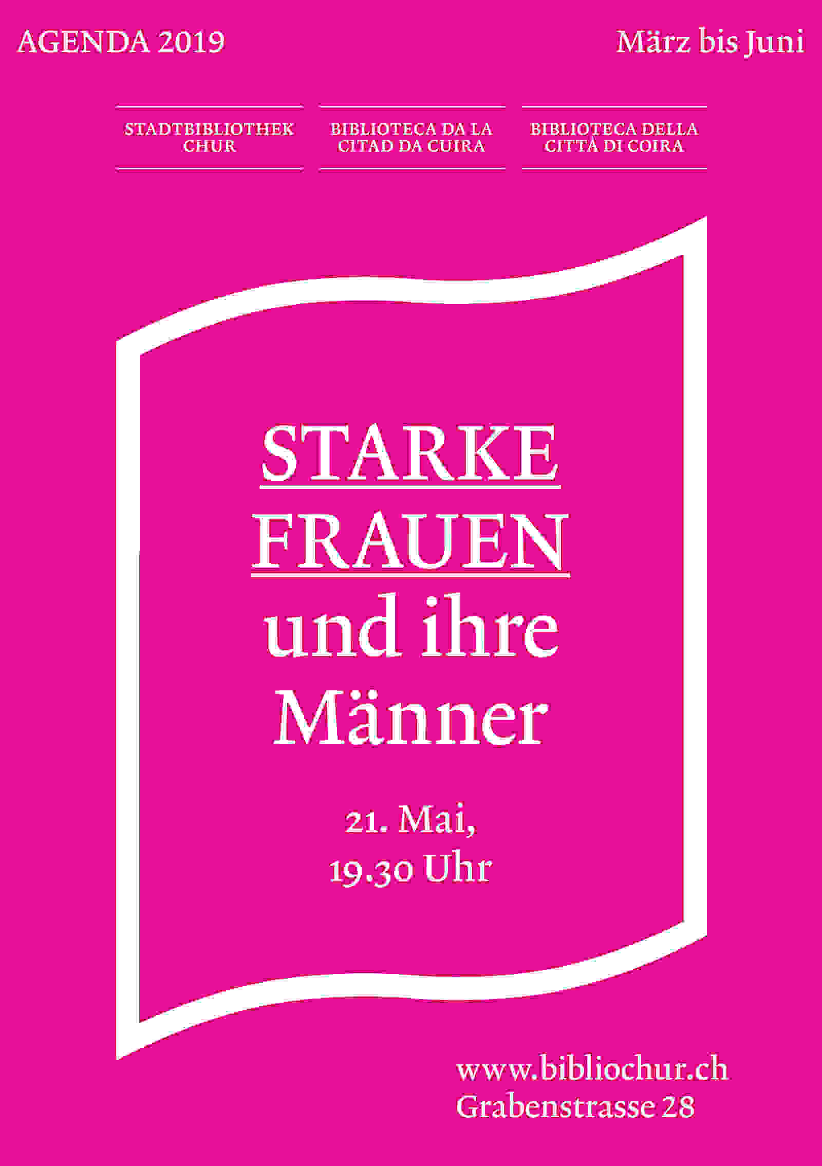 Agenda und Plakate Stadtbibliothek Chur