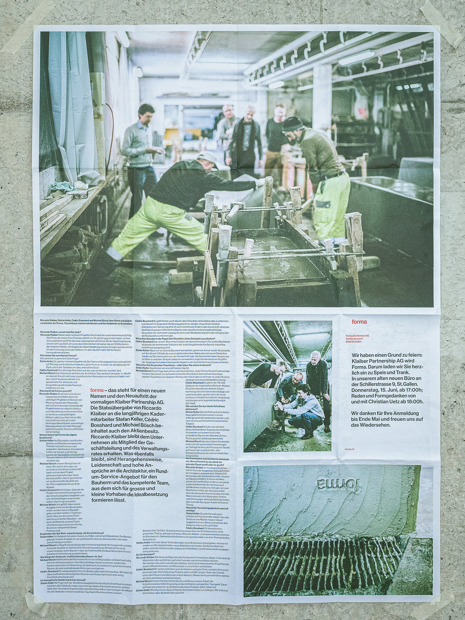 Einladungskarte forma Architekten