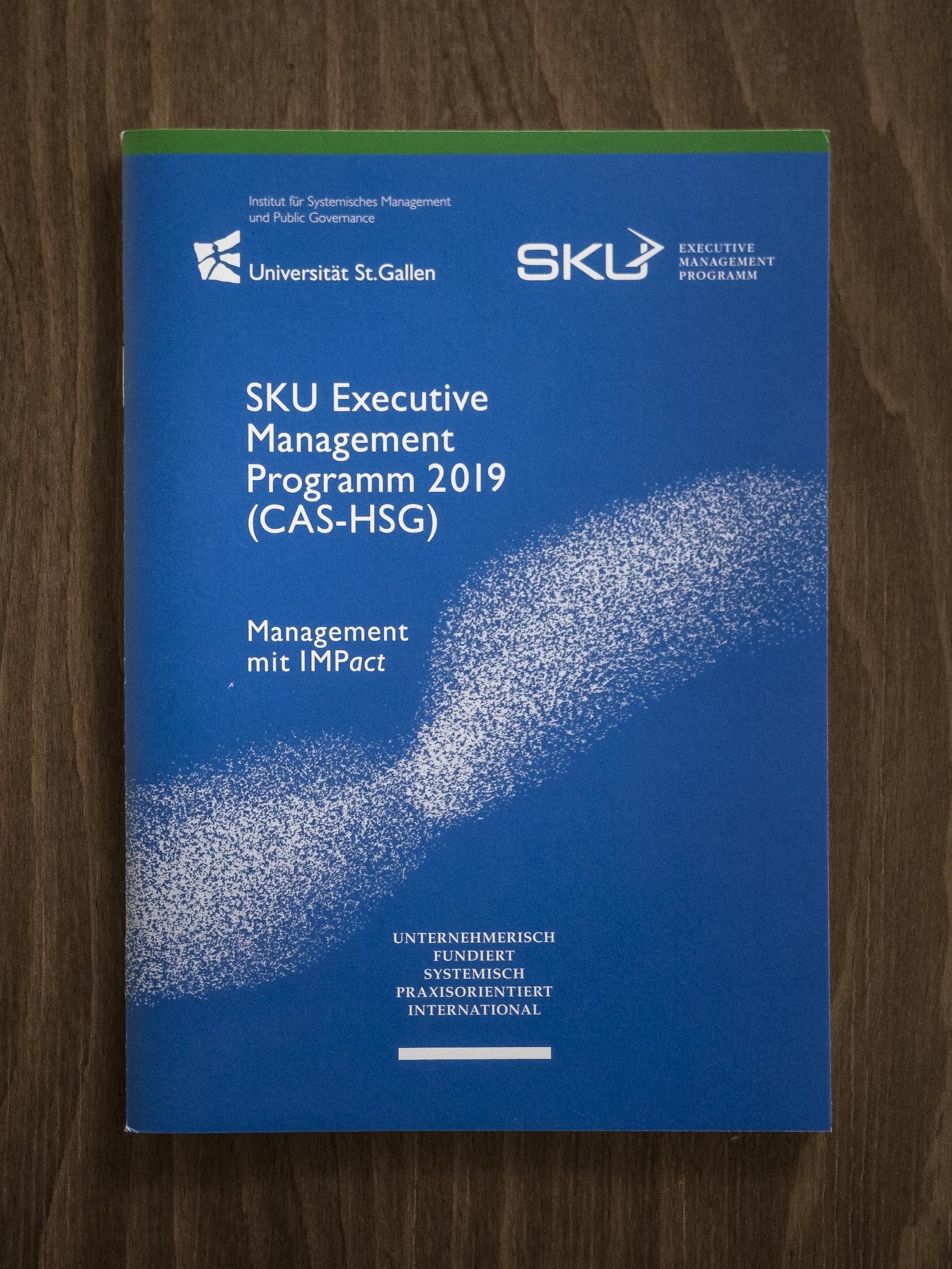 Broschüre IMP für den Kurs SKU der Universität St.Gallen