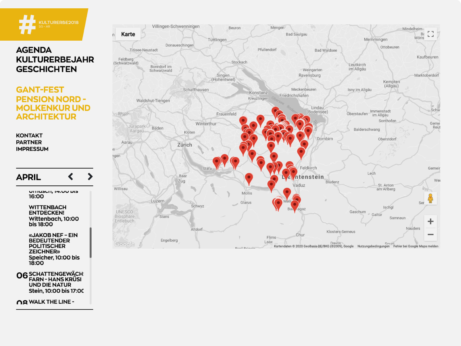 Agenda und Geschichten-Sammlung «Kulturerbe 2018 | SG-AR»