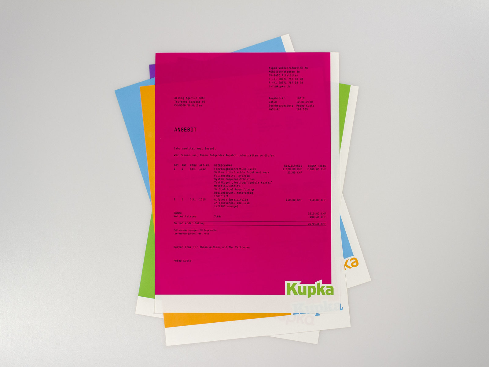 Neuauftritt Kupka Werbeproduktion