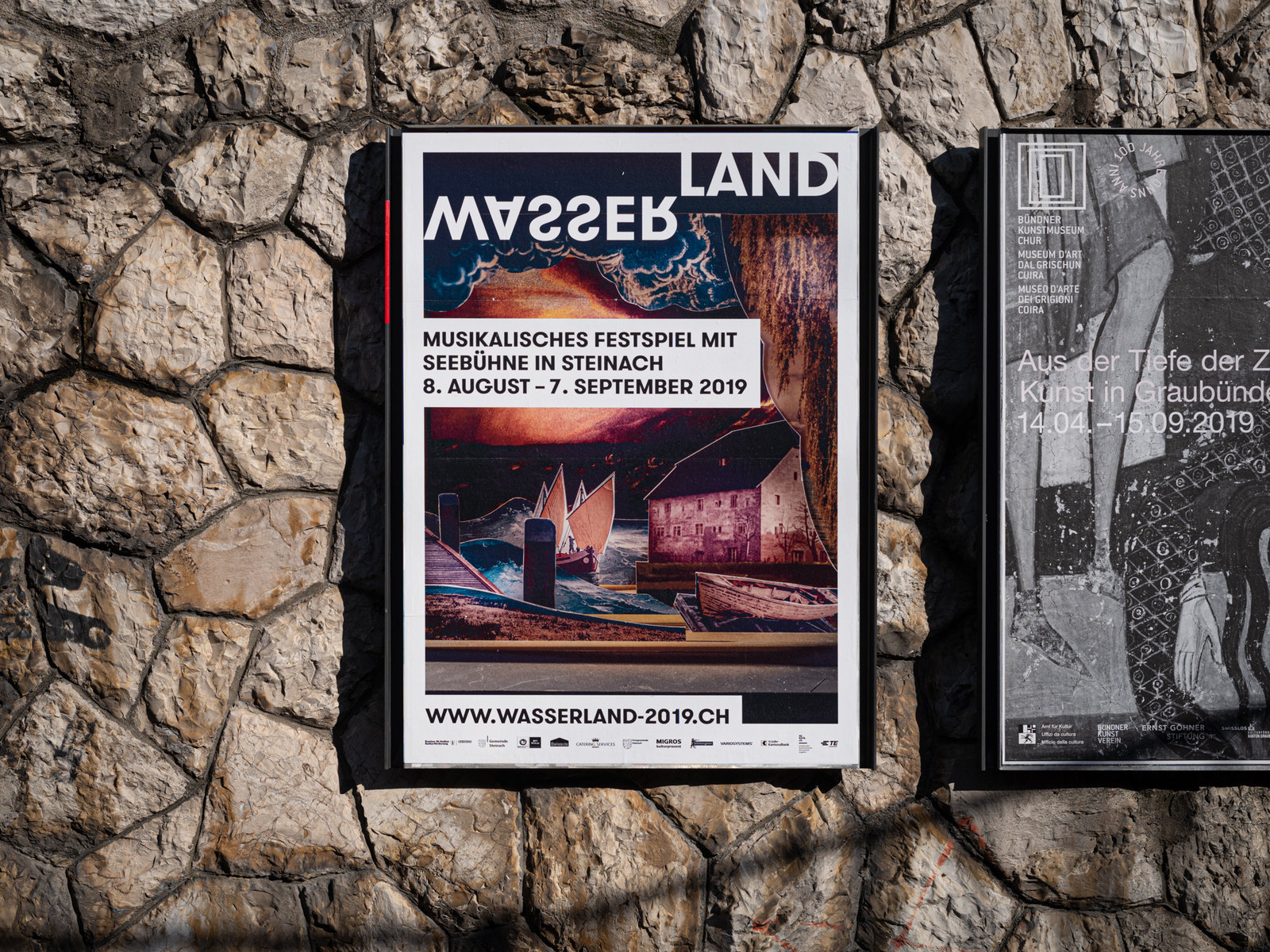 Logo und Bildwelt WasserLand zum Jubiläum Steinach