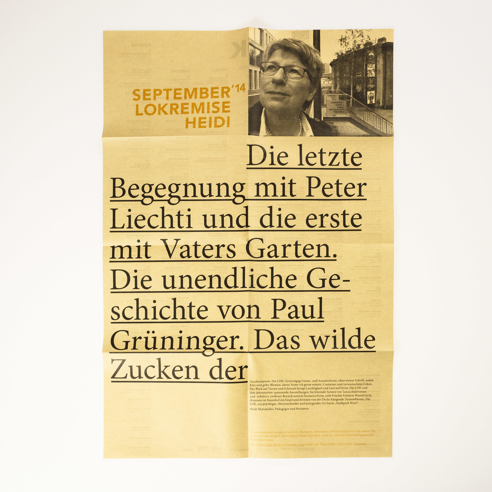 Agenda Lokremise St.Gallen