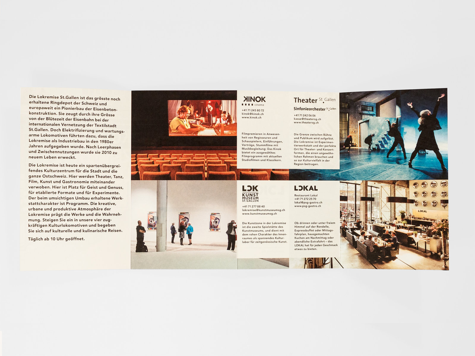 Tourismus Flyer der Lokremise St.Gallen