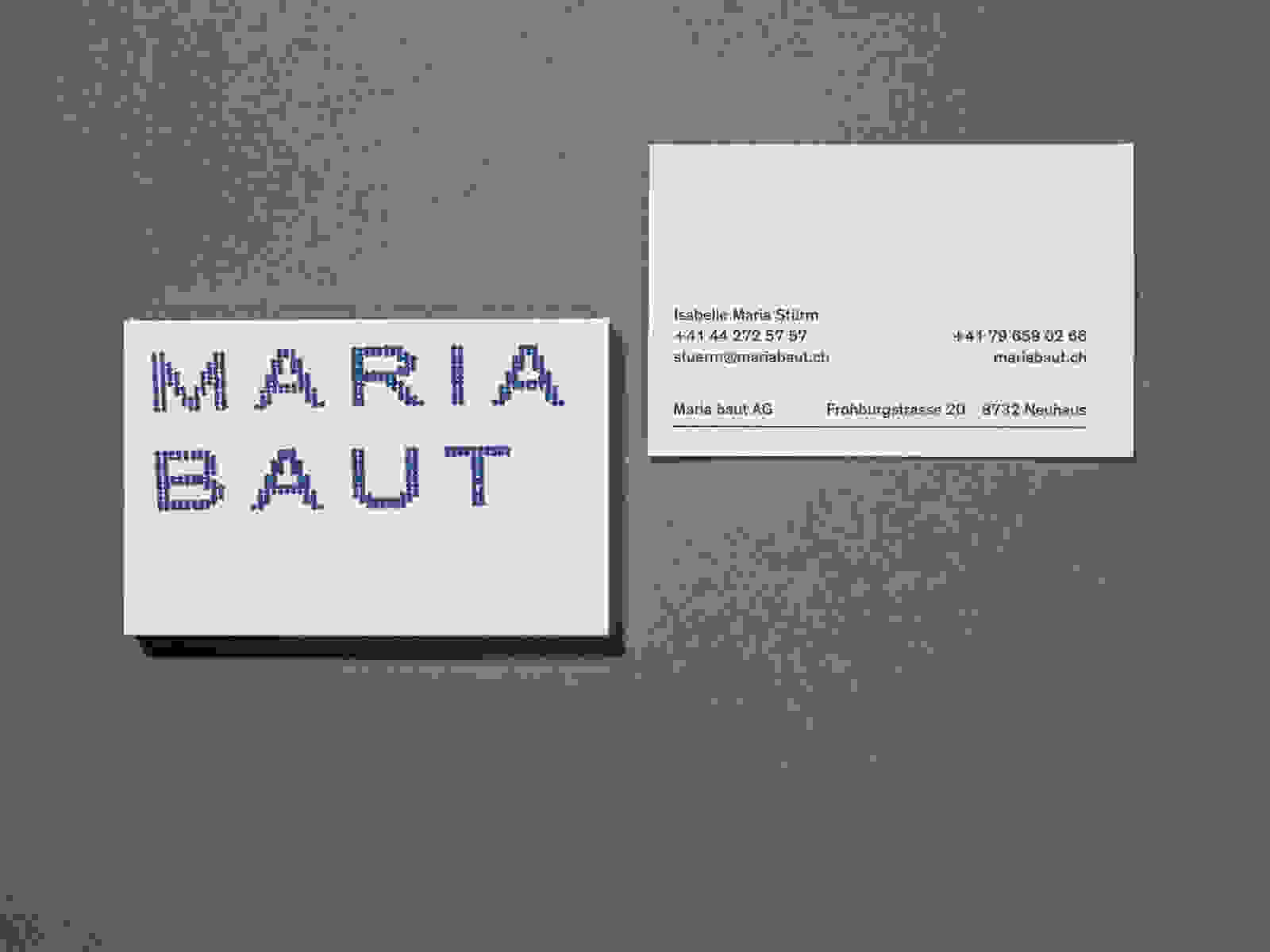 Visitenkarte Maria baut