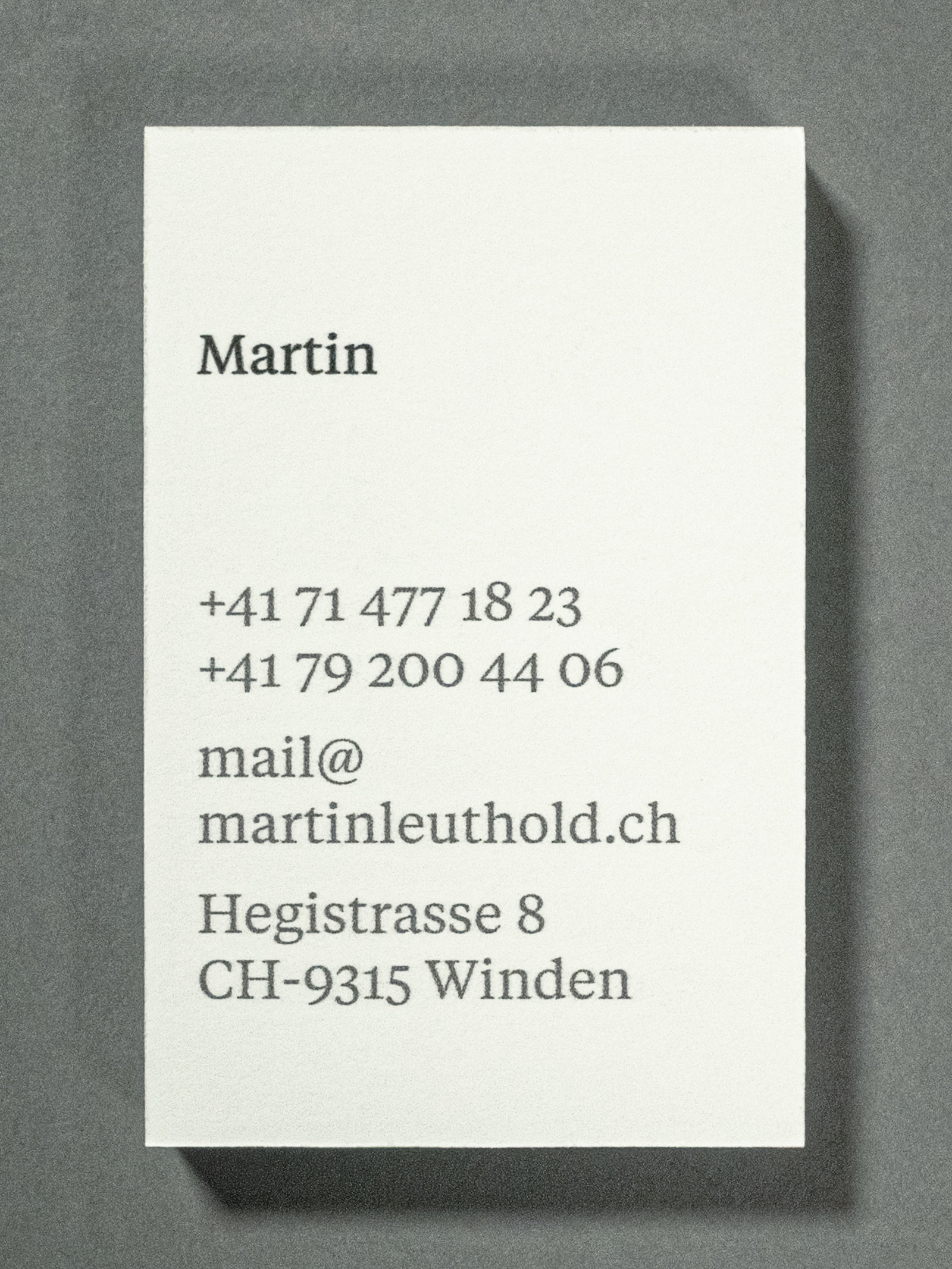 Briefschaft Martin Leuthold