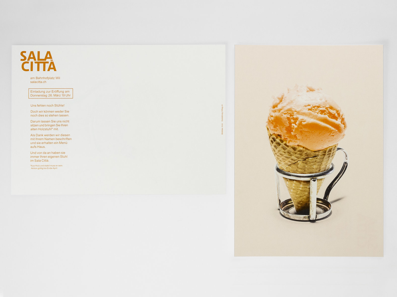 Einladungskarte Restaurant Sala Città