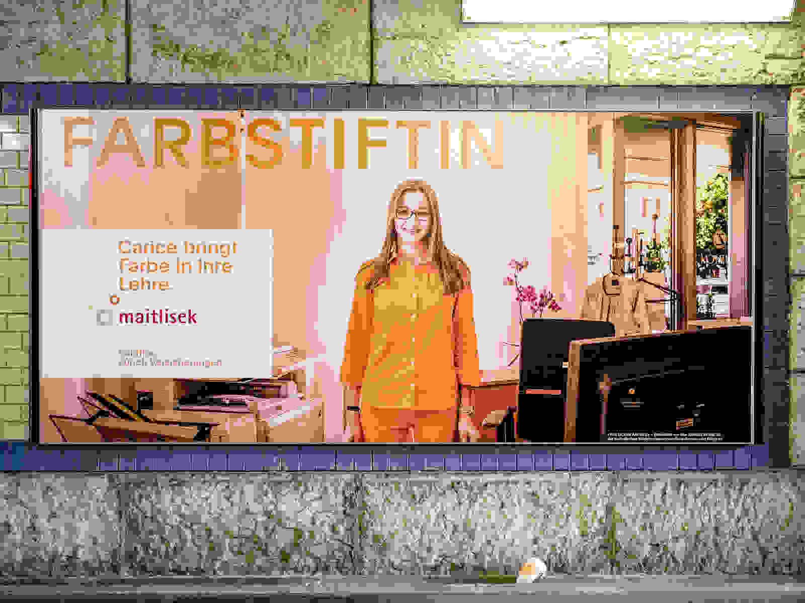 Plakatkampagne FARBSTIFTIN Maitlisek Gossau