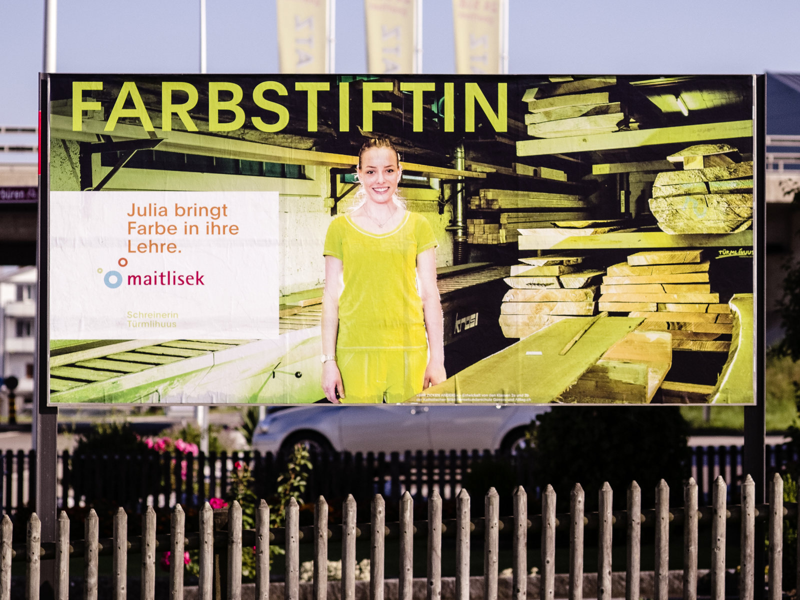 Plakatkampagne FARBSTIFTIN Maitlisek Gossau