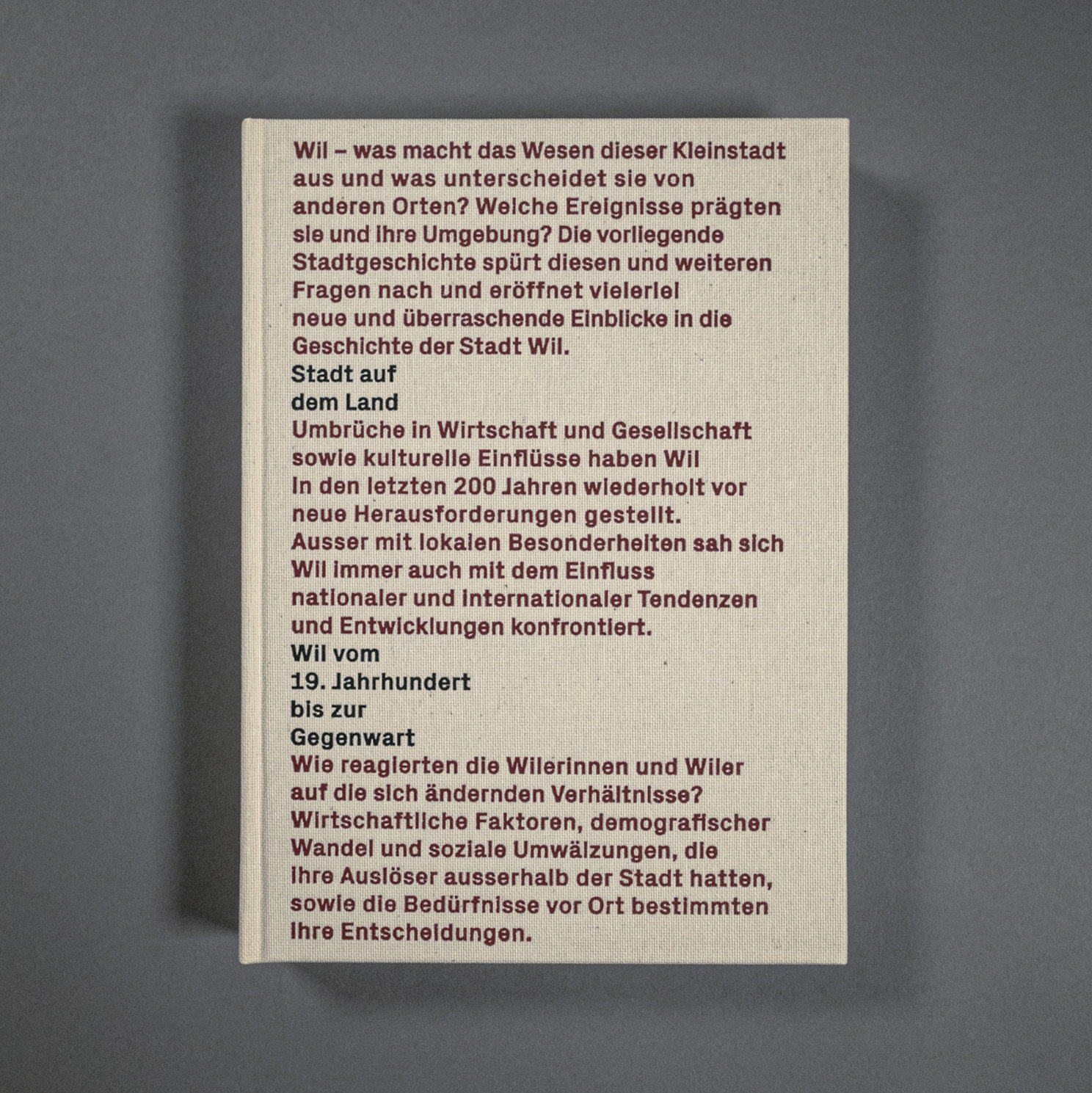 Buch «Stadt auf dem Land. Wil vom 19. Jahrhundert bis zur Gegenwart.» 