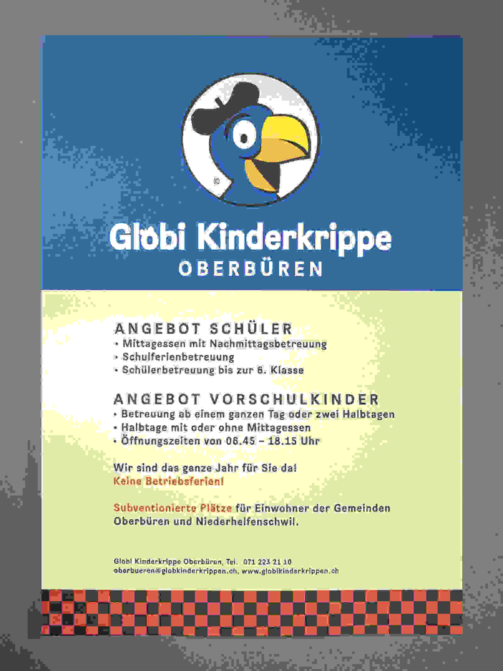 Werbemittel Globi Kinderkrippen