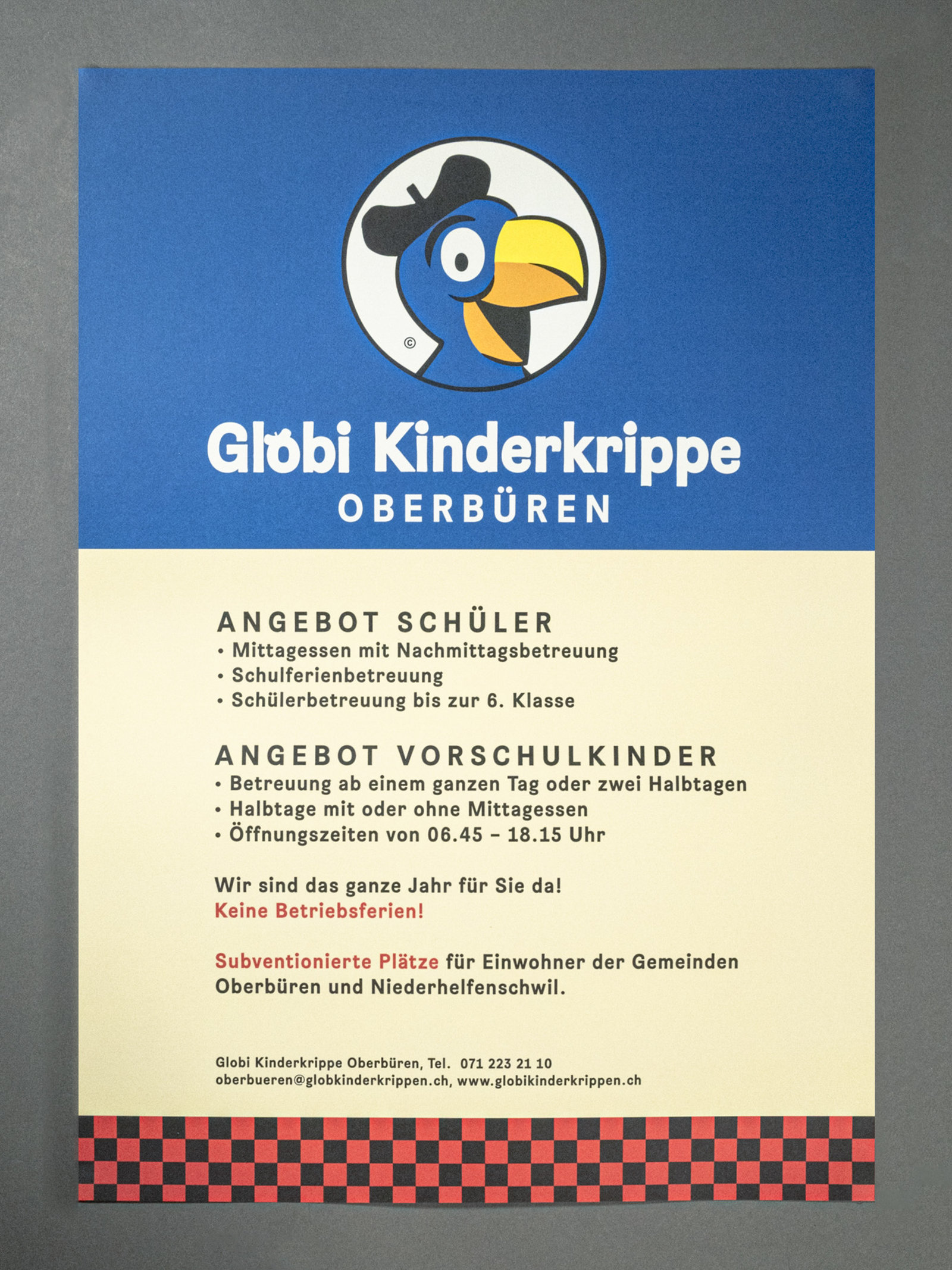Werbemittel Globi Kinderkrippen