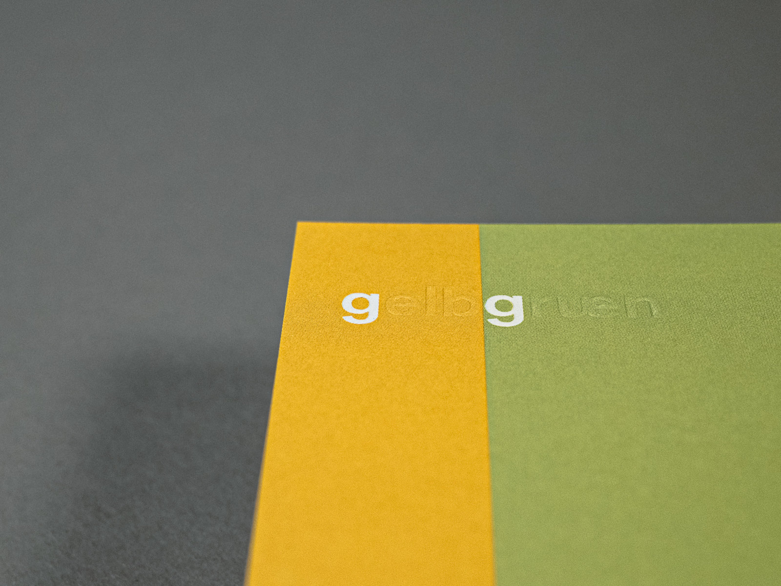 Visitenkarte gelbgruen