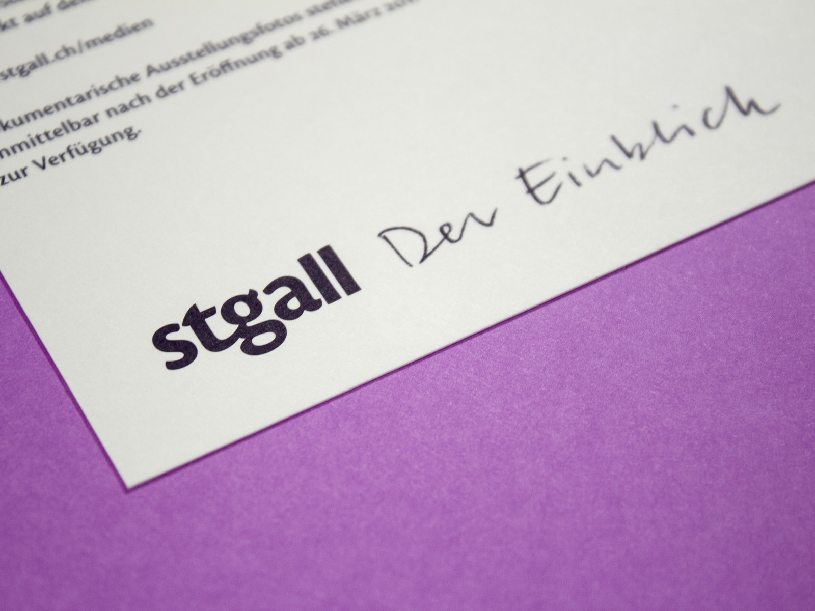 Einladungskarten St.Gall