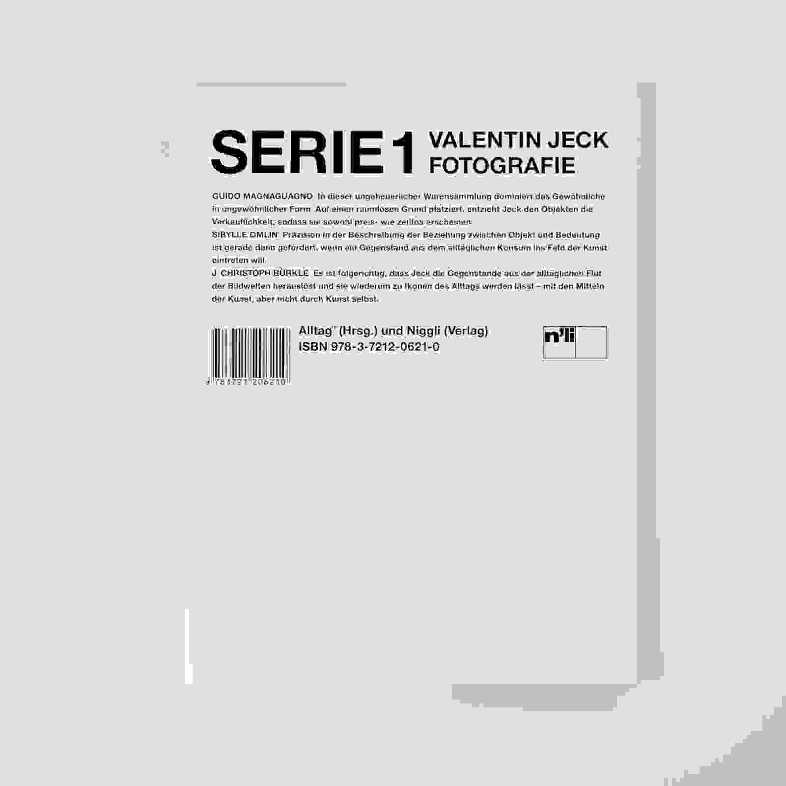 Buchgestaltung «Serie 1» Valentin Jeck