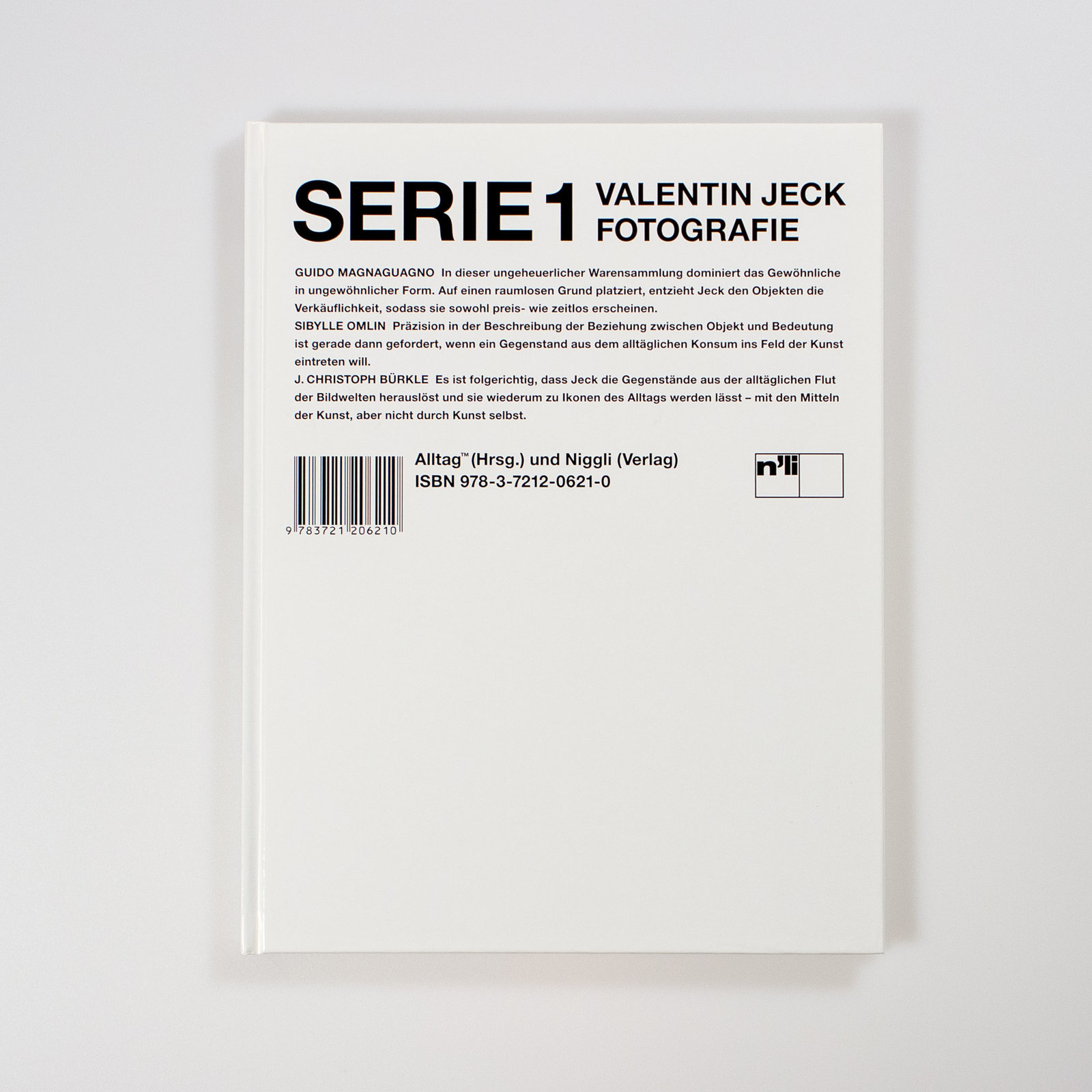 Buchgestaltung «Serie 1» Valentin Jeck