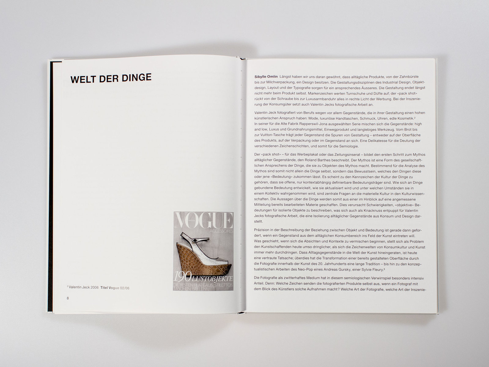 Buchgestaltung «Serie 1» Valentin Jeck