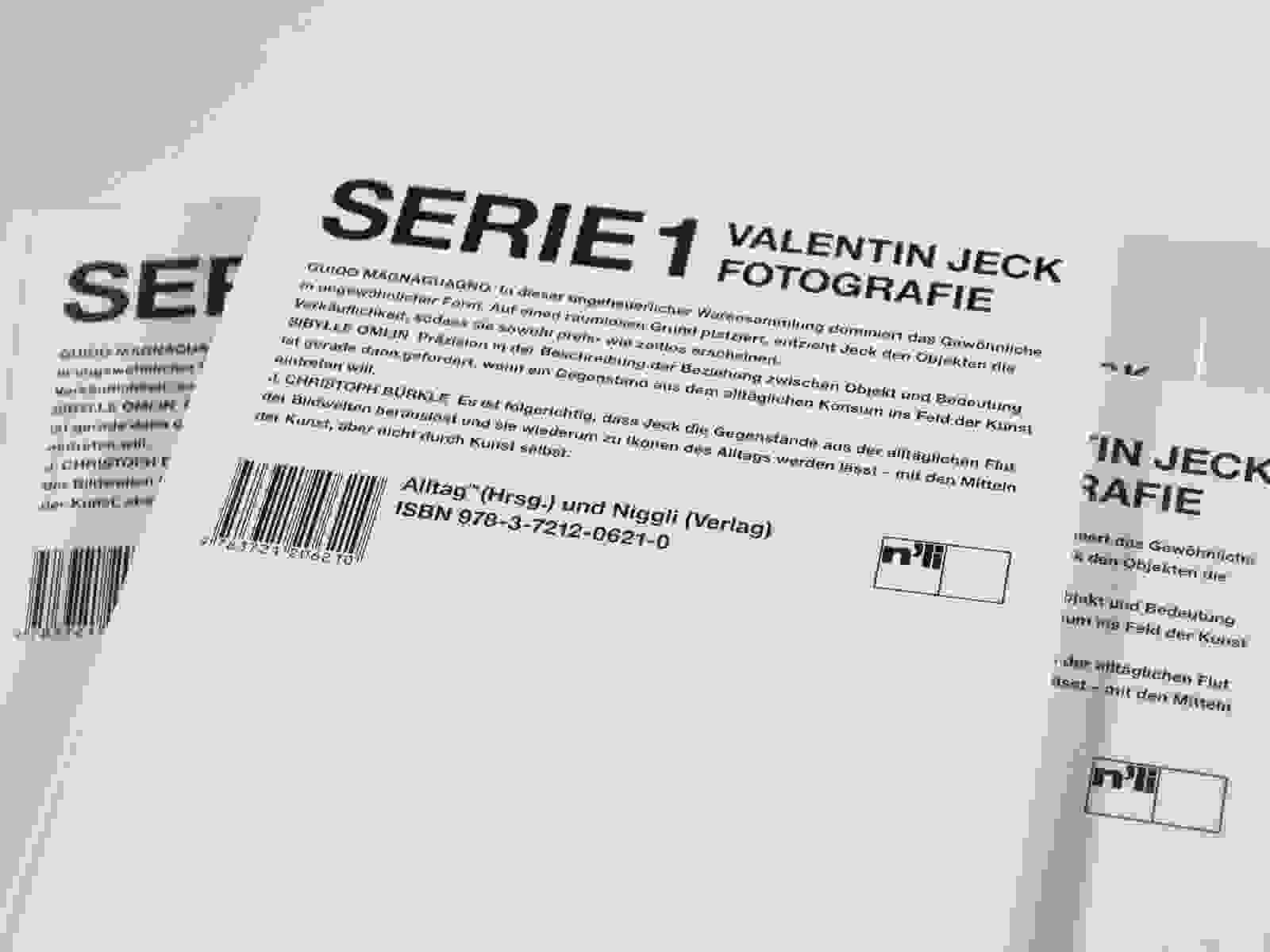 Buchgestaltung «Serie 1» Valentin Jeck