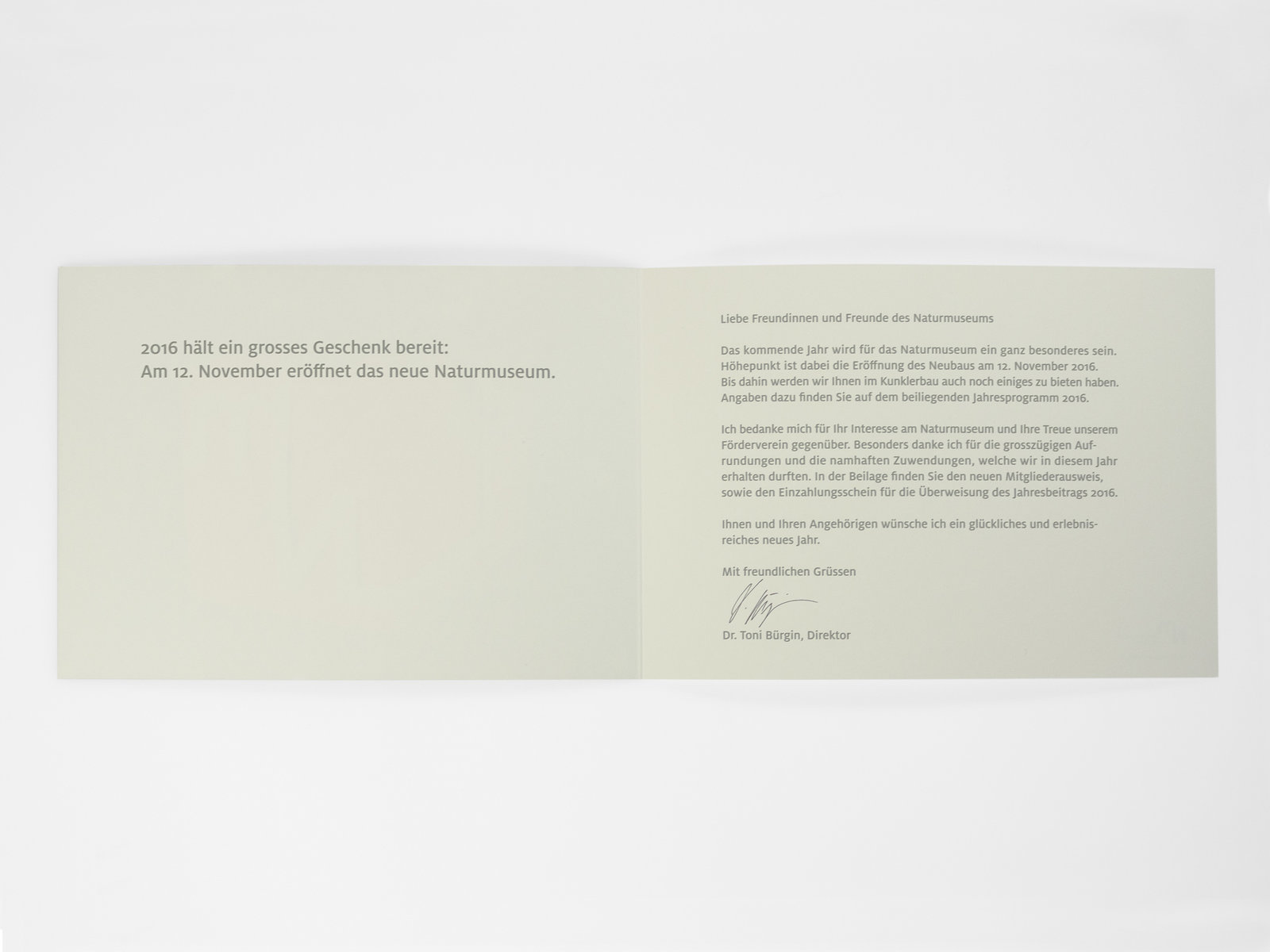 Weihnachtskarte Naturmuseum